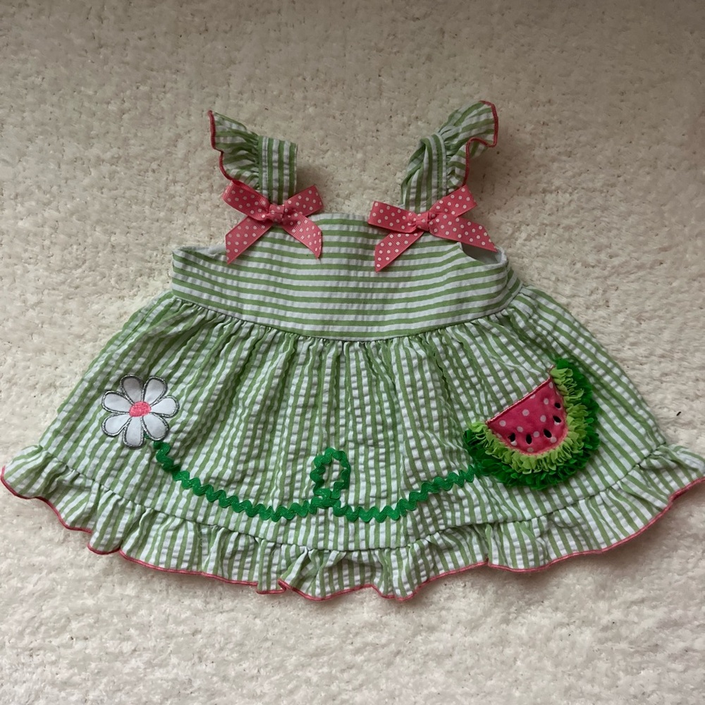 Good Lad Green and Pink Striped Dress